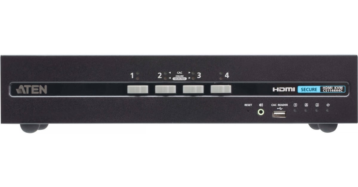 Aten CS1144H4C 4-Port USB & Dual HDMI Secure KVM Switch with CAC Support