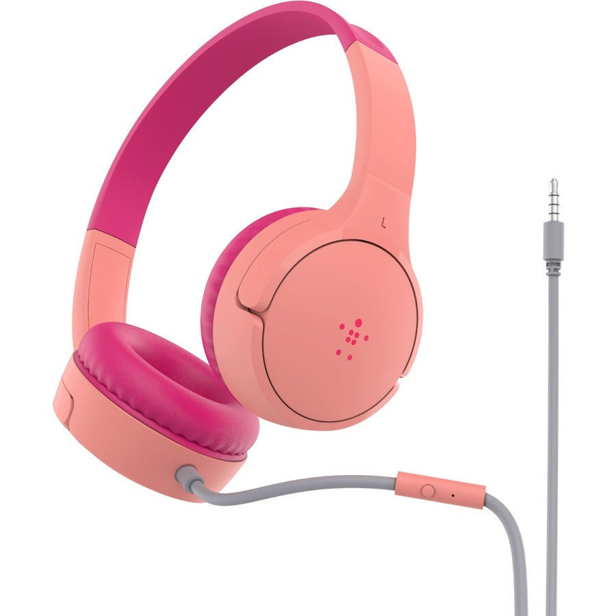 Picture of Belkin International AUD004BTPK SoundForm Mini Wired On-Ear Headphones for Kids&#44; Pink