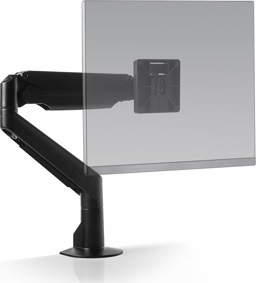 Picture of Hat Design Works E2-1-104 Single Monitor Arm with Top Down Mount&#44; Black