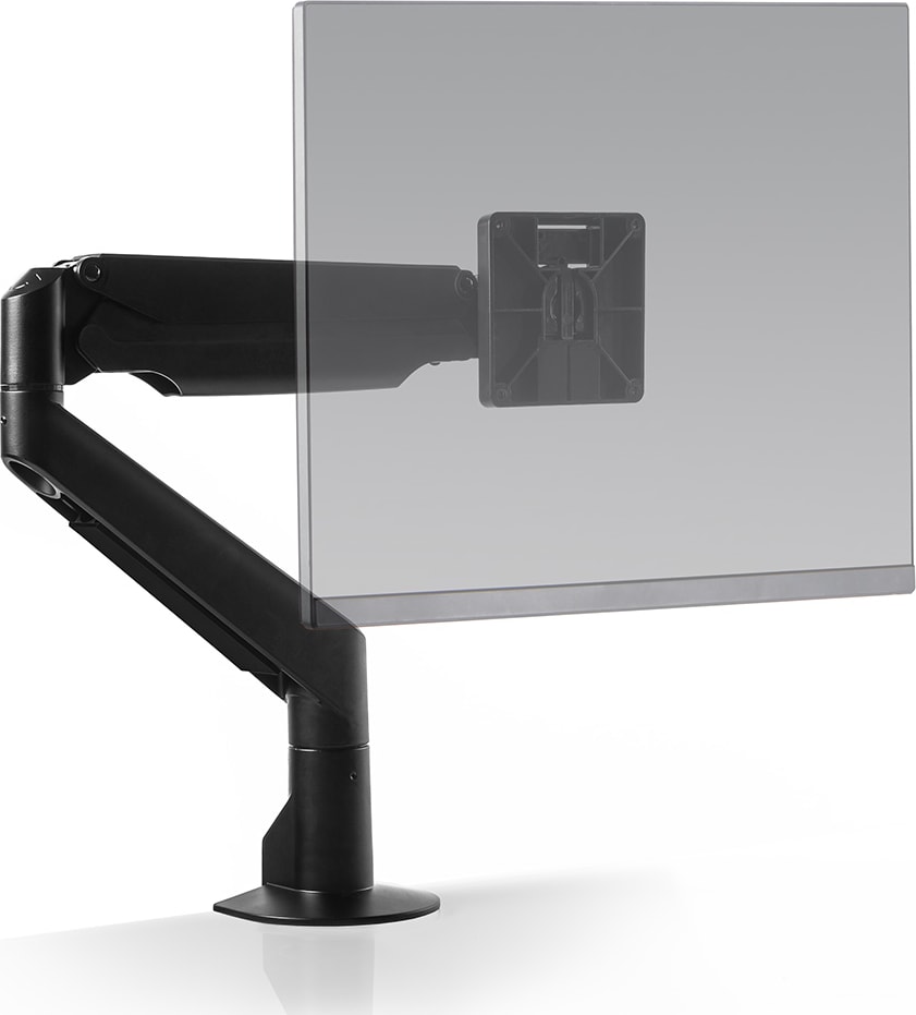 Single Monitor Arm with Top Down Mount, Black