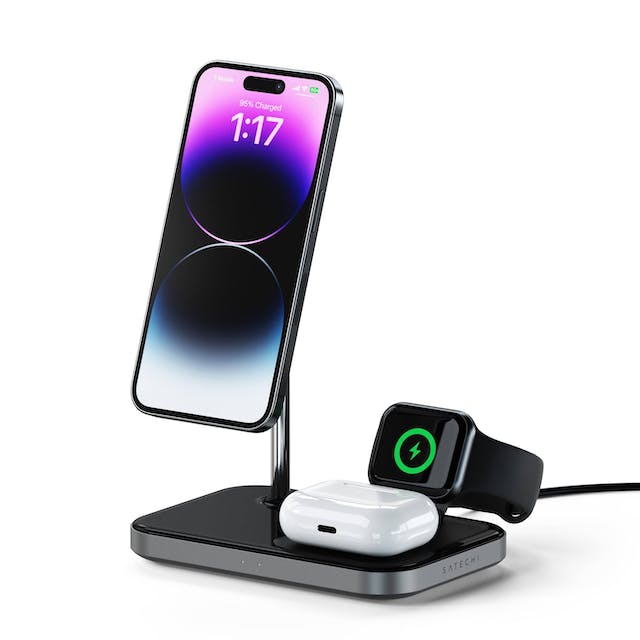 Picture of Satechi ST-WMCS3M 3-in-1 Magnetic Wireless Charging Stand