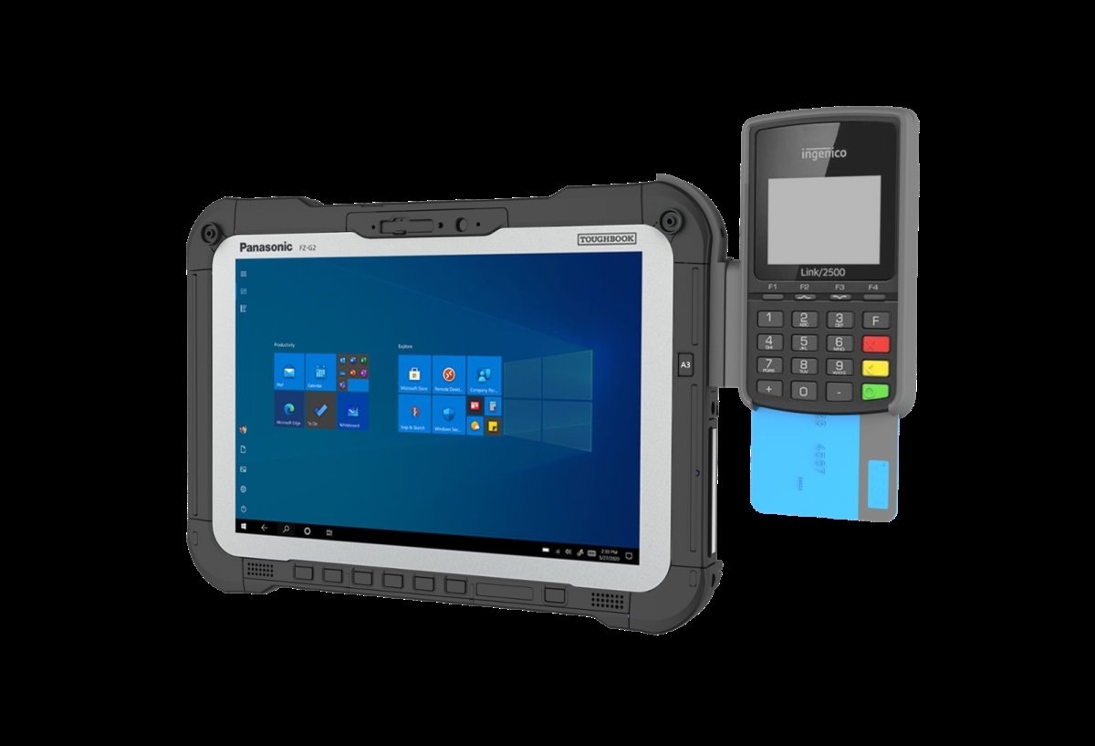 Picture of Infocase TBCG2MPOS-E285 Mobile Point of Sale Integration Kit for Panasonic Toughbook G2 & Verifone E28