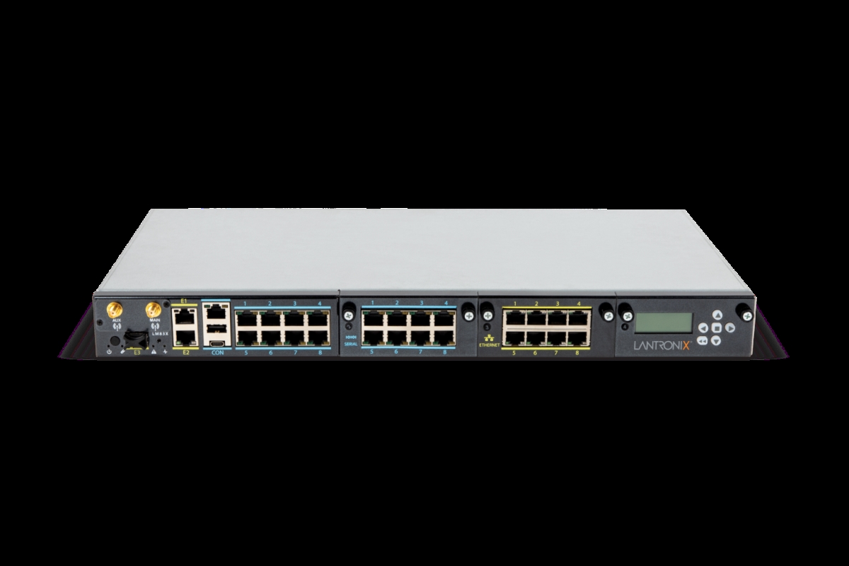 Picture of Lantronix 83X-24S-114-NAA 24 Serial & 3 Ethernet LM83X Local Manager Ports LCD Module Network Switch with LMS