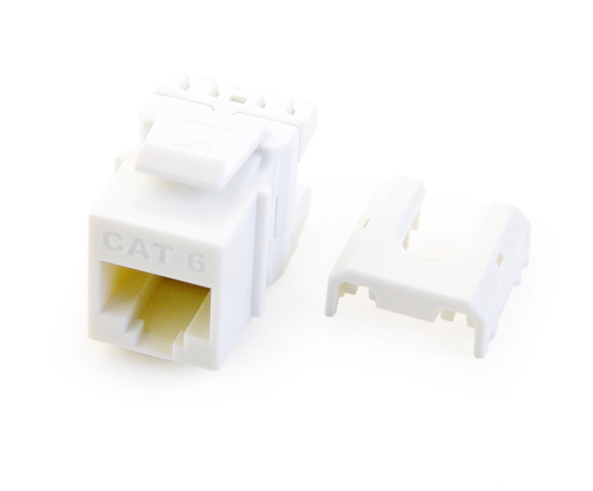 Picture of On-Q WP3476WH50 Cat 6 Quick Connect RJ45 Keystone Insert&#44; White - Pack of 50