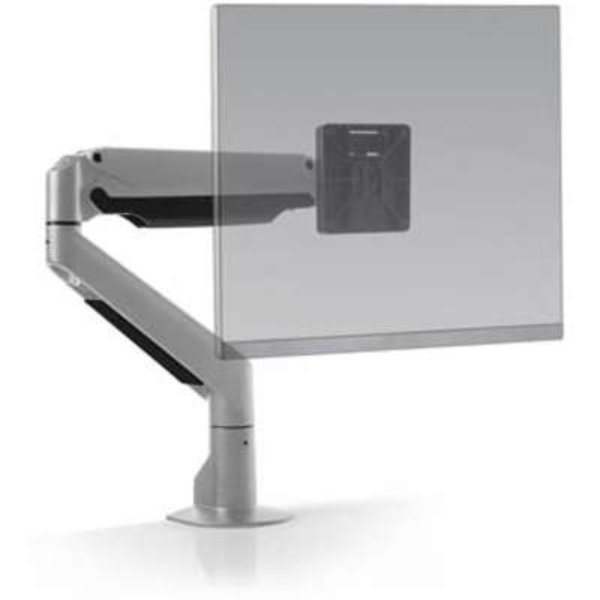 Picture of Hat Design Works E2-1-124 Single Monitor Arm with Top Down Mount&#44; Silver