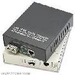 Picture of AddOn ADD-GMC-SFP-EU 10-100-1000Base-3 Plus TX to Open SFP Port Media Converter with EUR Standard Power Supply