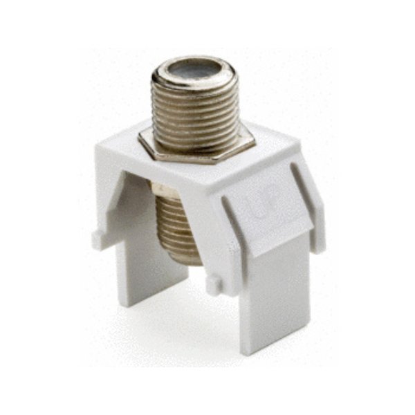 Picture of On-Q WP3479WH10 1 GHz Non-Recessed Nickel F-Coupler&#44; White - Pack of 10