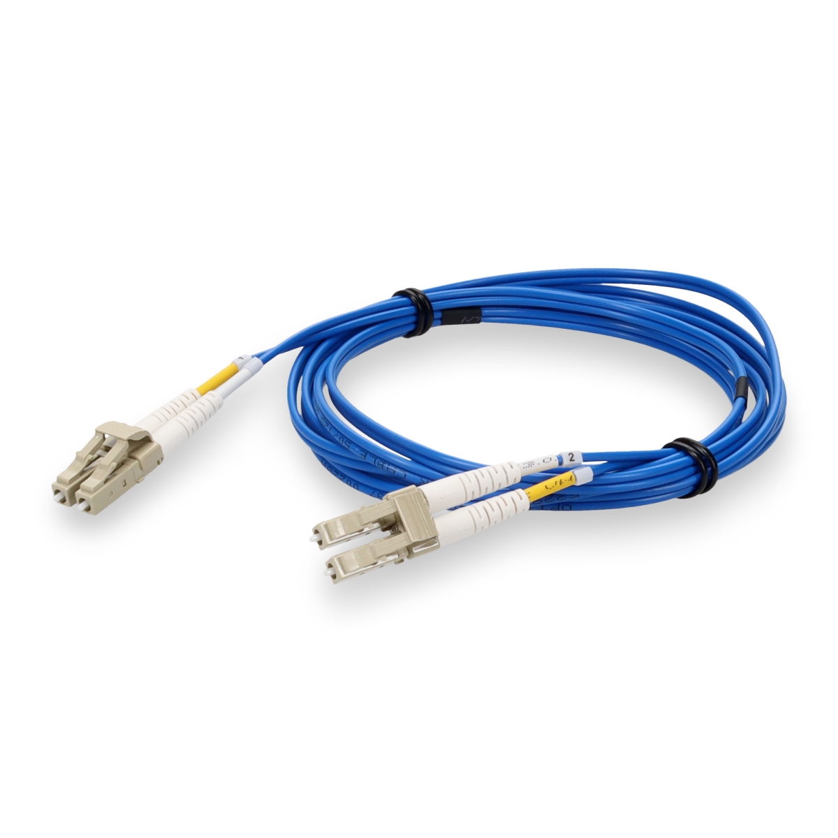 Picture of Add-On ADD-LC-LC-10M5OM4-BE 10 m LC Male to LC Male Blue OM4 Duplex Fiber OFNR Riser-Rated Patch Cable