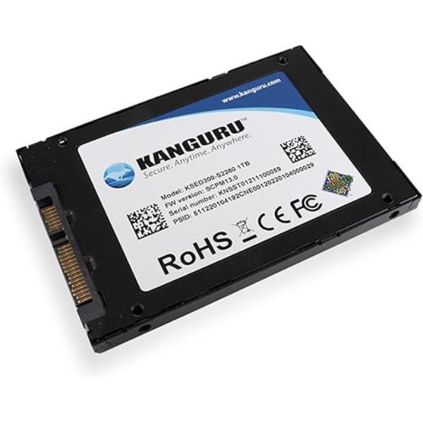 Picture of Kanguru KSED300-SATA-500G Defender SED300 500 GB SATA Internal Self-Encrypting Solid State Drive - FIPS 140-2 Certified&#44; Black