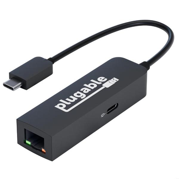 Picture of Plugable Technologies USBC-E2500PD Plugable USB-C 2.5Gbps Ethernet Adapter with 100 watt Power Delivery