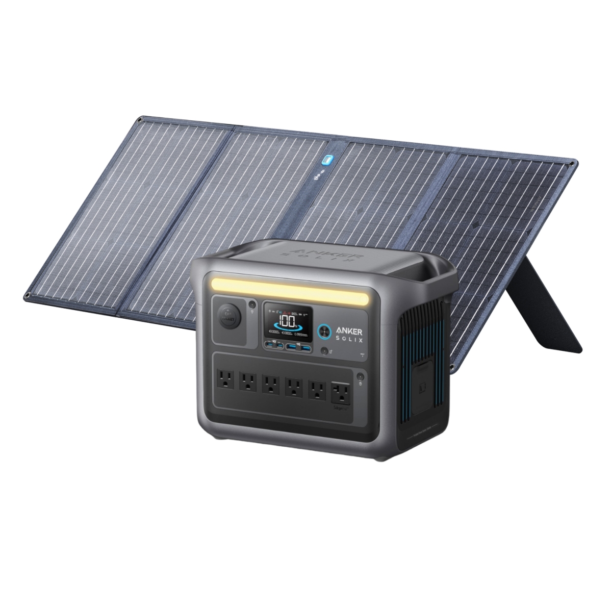 Picture of Anker A1761-A2431 Solix C1000X Solar Generator Plus 100W Solar Panel