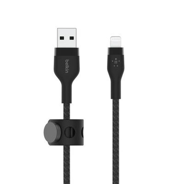Belkin International CAA010BT3MBK 3 m Braided Silicone USB-A to Lightning Connector Cable, Black