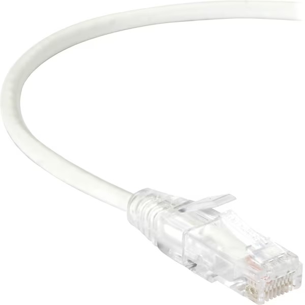 Black Box C6PC28-WH-15 28-AWG CAT6 250-MHz Snagless Stranded Ethernet Patch Cable with Unshielded & CM