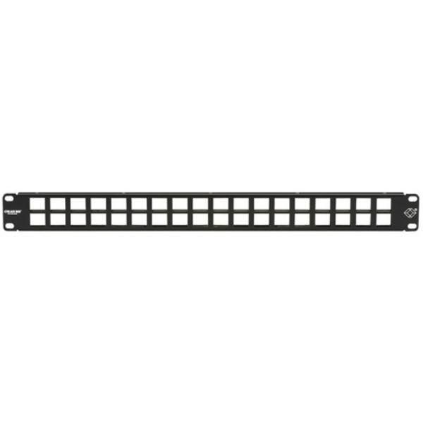 Picture of Black Box JPMT1036A Multimedia Patch Panel - 1U Rack Mount - 36-Port - GSA Compliant&#44; TAA Approved&#44; Black