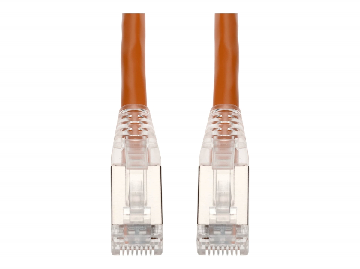 Picture of Add-On ADD-5FCAT6S-OE 5 ft. Orange CAT6 Shielded PVC Snagless Easy Clear Boot RJ-4 Ethernet Cable