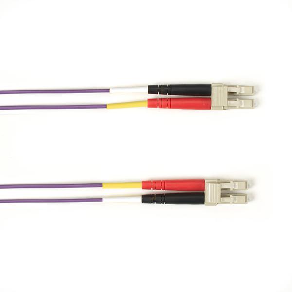 Picture of Black Box FOCMPM4-003M-LCLC-VT 3 m OM4 50-125 OFNP Plenum LC to LC Multimode Fiber Optic Patch Cable&#44; Purple