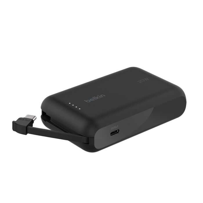 Picture of Belkin International BPB021FQBK 10K Boostcharge Power Bank with integrated Cable&#44; Black