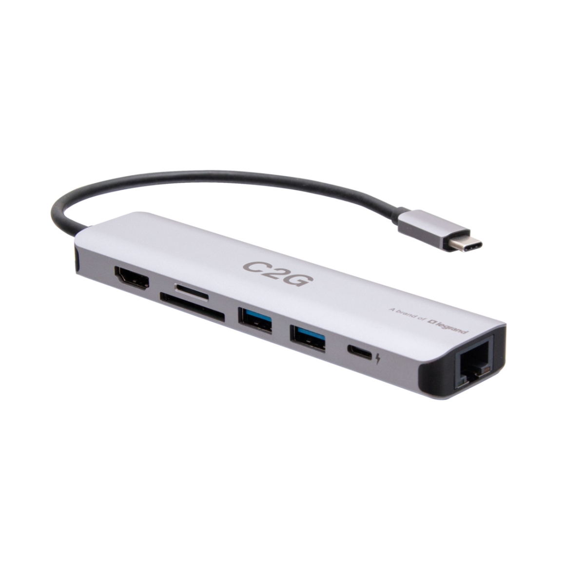 Picture of C2G C2G58888 USB-C 6-in-1 Mini Dock Station&#44; Gray