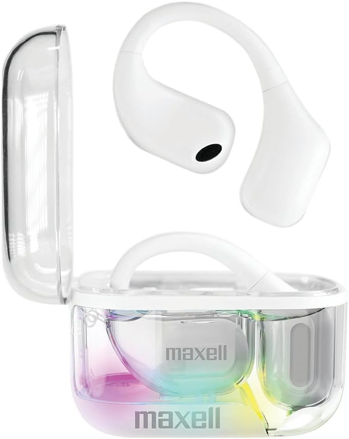 Picture of Maxell 197301 OWS Wireless Earbud & Light Up Charging Case&#44; Clear & White - Pack of 6