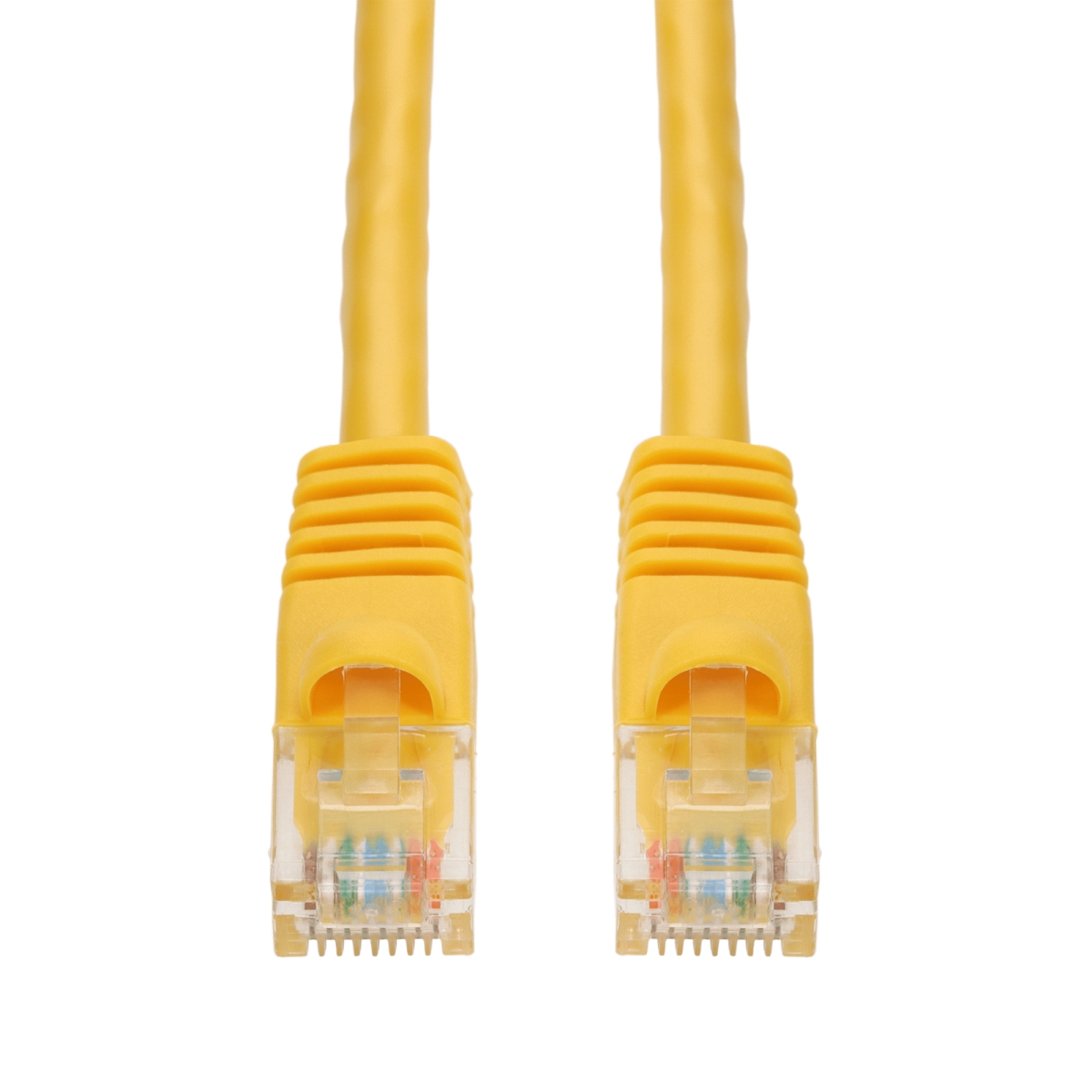 Picture of Add-On ADD-5FCAT5E-YW 5 ft. Yellow CAT5e PVC Snagless Bubble Boot RJ-45 M-M Ethernet Cable