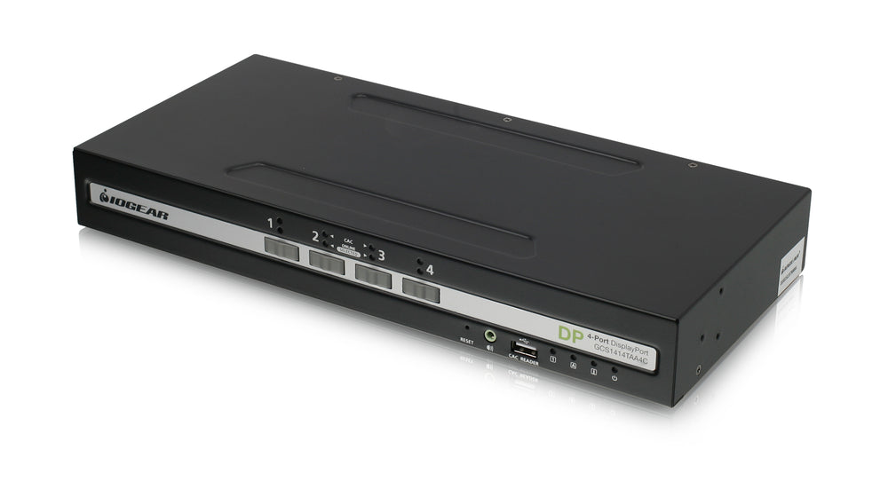 Picture of Iogear GCS1414TAA4C 4-Port Single View Displayport Secure KVM Switch with Audio & CAC Support