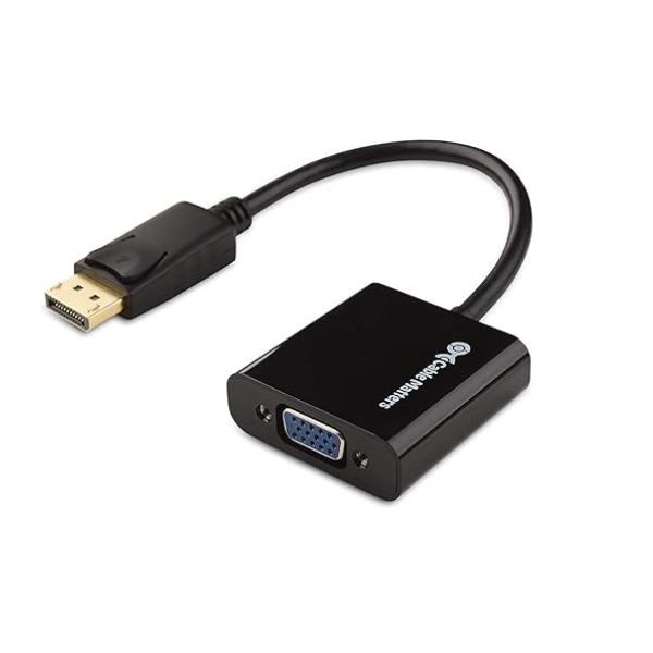 Picture of Cable Matters 102006 Gold Plated DisplayPort to VGA Male to Female Adapter&#44; Black