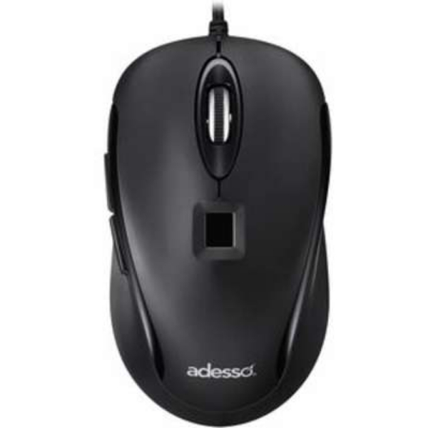 Picture of Adesso IMOUSEF1 Wired USB Mouse with Fingerprint Reader&#44; Black