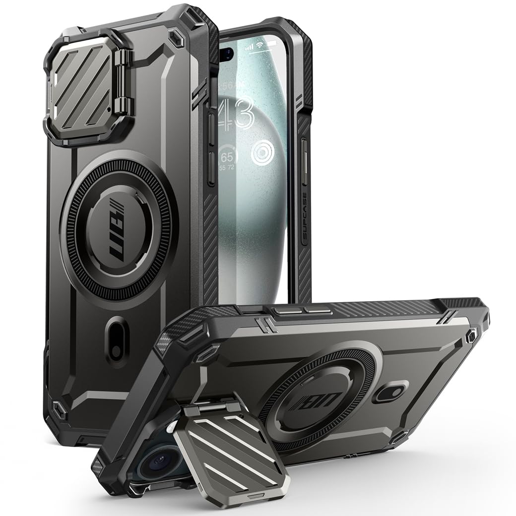 Picture of I Blason SPH2361MAGXTBK 6.1 in. iPhone 15 Unicorn Beetle MAG XT Mag-Safe Case - Black