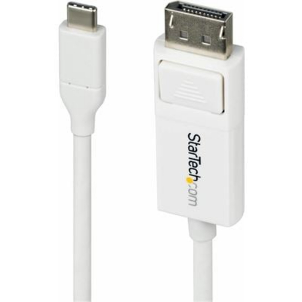 Picture of StarTech CDP2DP2MBW 6.6 ft. 4K 60HZ&#44; Bi-Direct USB-C To Display Port 1.2 Cable&#44; White