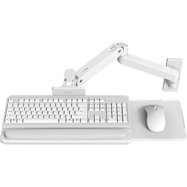Picture of Ergotron 45-685-290 Upgraded LX Pro Premium Keyboard Arm&#44; Wall Mount Adjustable Keyboard Tray&#44; White