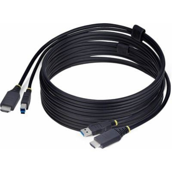 Picture of StarTech HU12210-KVM-CABLE 10 ft. HDMI & USB 5GBPS KVM Cable&#44; Black