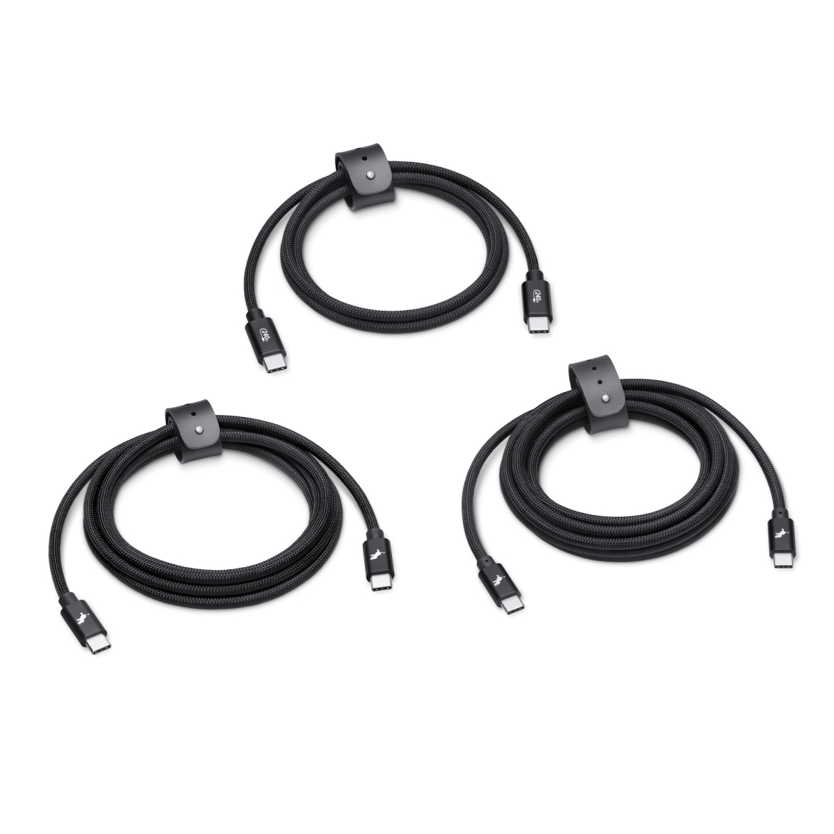 Picture of Nimble NB-CC123M3PK-12138A 1 m&#44; 2 m & 3 m Power Knit Flex USB-C to USB-C Cables&#44; Black