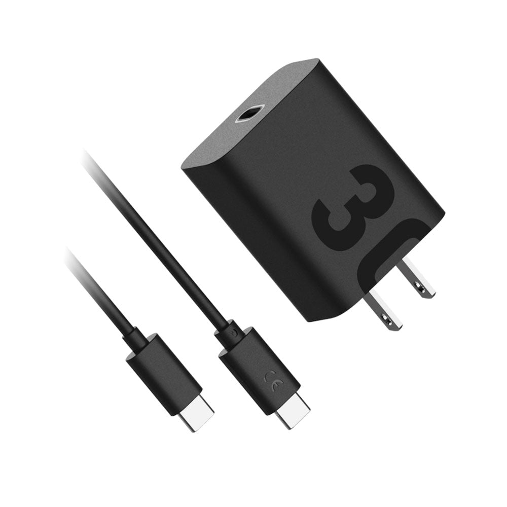 SJMC301-C 30W Turbo Power Wall Charger with 1 m USB C-C Cable - Black
