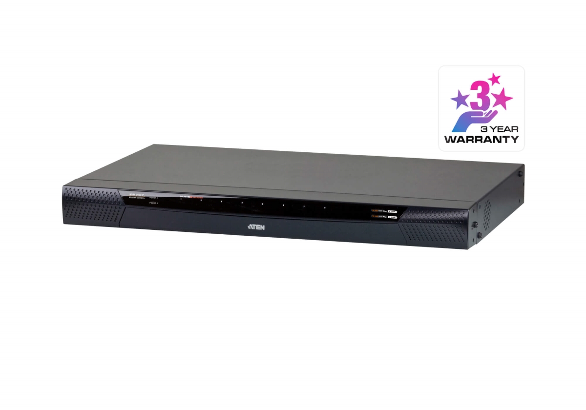 Aten KN1108VA 1-Local & 1-Remote Access 8-Port Cat 5 KVM Over IP Switch with Virtual Media - Black