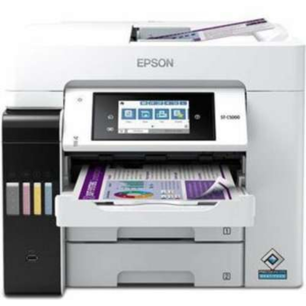 Epson C11CJ29203 Workforce Pro ST-C5000 Super Tank Color Wireless Inkjet Multifunction Printer - White