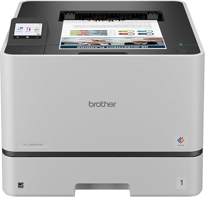 Brother International HLL8430CDW Color Laser Wireless Printer White