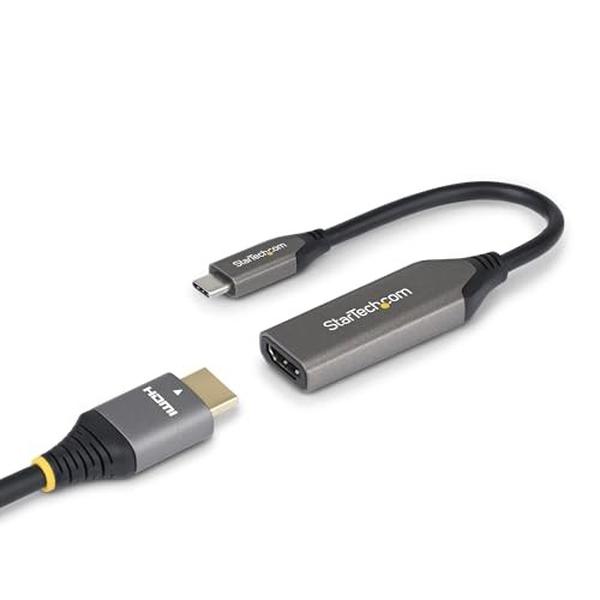 112B-USBC-HDMI21 USB-C to HDMI Adapter, 8K 60 Hz & 4K 120 Hz - Thunderbolt & USB4 Compatible - Space Gray