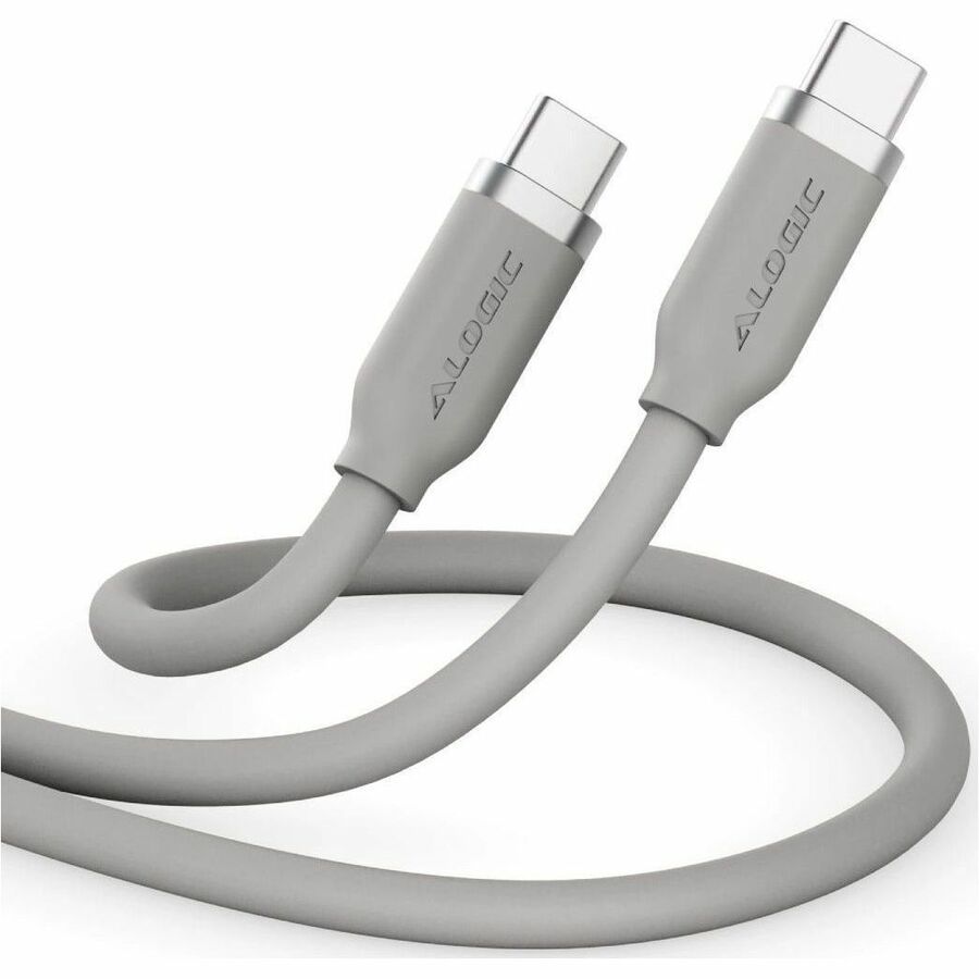 ELSI5U2CCTG2 2 m Elements Silicone 5A & 240W USB2 USB-C to C Male Cable, Titanium Gray