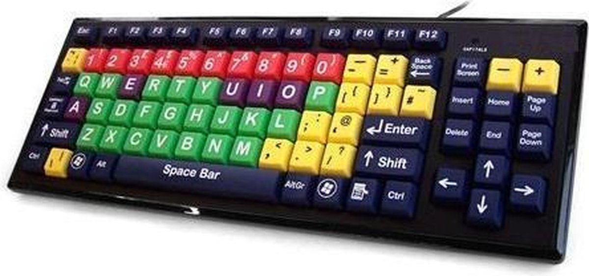 MON2MIX-UCUS Multi Color Kids USB Keyboard with Extra Large Keys
