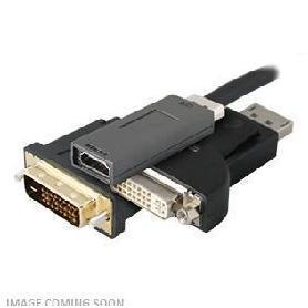 Picture of Add-On-Computer Peripherals H4F02UTNo.ABA-AO HP Compatible 8in HDMI 1.3 to VGA Male to Female Black Adapter Cable