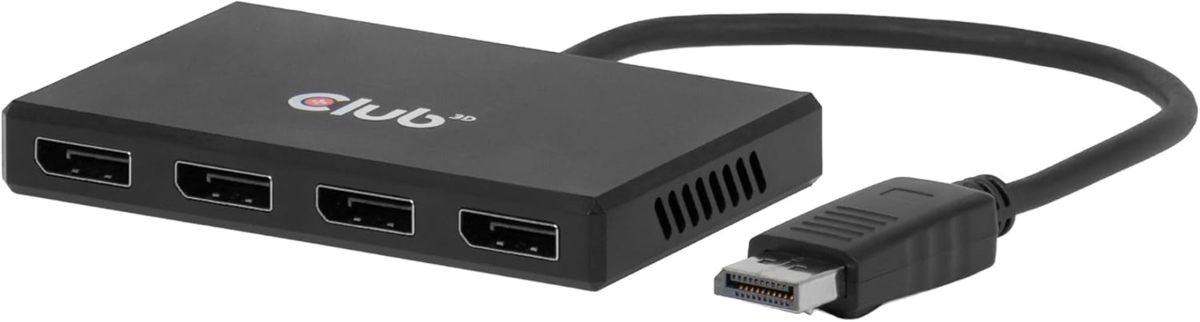 CSV-7400 Multi-Display Adapter - Connect Up to Four Displays from a Single DisplayPort, Black