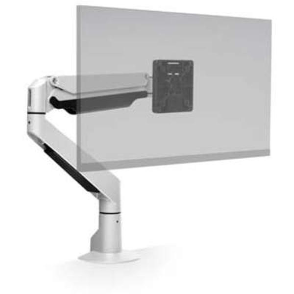 HAT Design Works E2 – Articulating Monitor Arm White Finish - Supports monitors 2.2 - 22 lbs | Quill