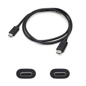 Picture of Add-On-Computer Peripherals USBC32USBC1MB USB 3.1 Type Male to Male Black Adapter Cable&#44; 3.3 ft.