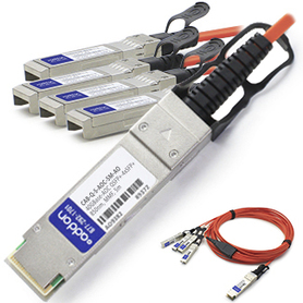 Picture of AddOn CAB-Q-S-AOC-5M-AO Arista Networks Compatible TAA Compliant 40GBase-AOC QSFP Plus to 4xSFP Plus Direct Attach Cable