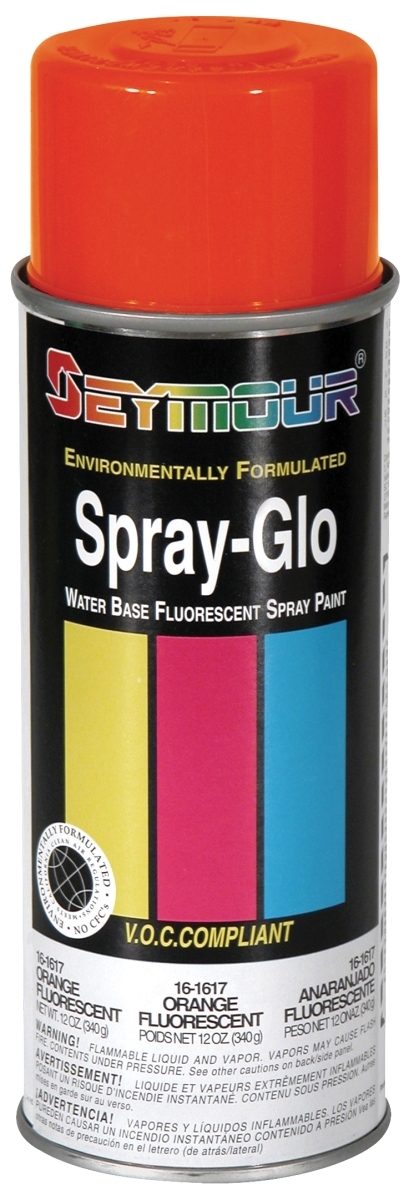 16 oz Spray-Glo Waterbased, Fluorescent Orange - Pack of 6