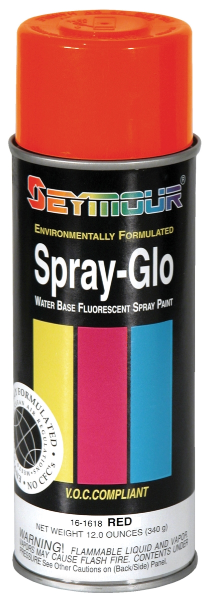 16 oz Spray-Glo Waterbased - Fluorescent Red - Pack of 6