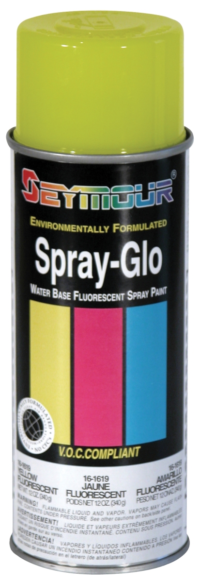 16 oz Spray-Glo Waterbased - Fluorescent Yellow - Pack of 6