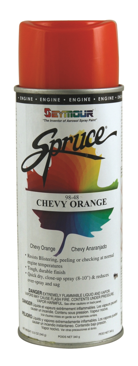 98-48 16 oz Spruce Heat Resistant Engine Paint, Chevy Orange - Pack of 12 -  SEYMOUR OF SYCAMORE