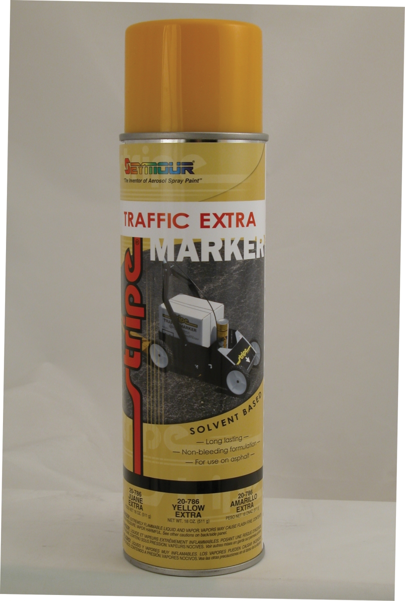 Seymour Stripe Solvent-Based Traffing Marking Paint, Yellow (18oz)