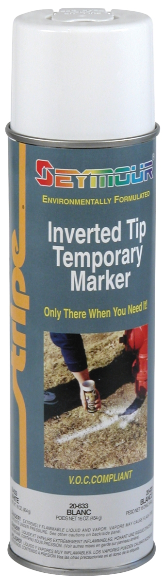 20 oz Stripe Inverted Tip Temporary Marker, White - Pack of 12